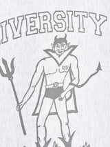 【2色展開】 プリントスウェットシャツ Devil「UNIVERSITY OF HILL」