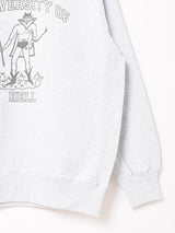 【2色展開】 プリントスウェットシャツ Devil「UNIVERSITY OF HILL」