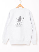【2色展開】 プリントスウェットシャツ Devil「UNIVERSITY OF HILL」