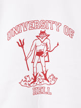 【2色展開】 プリントスウェットシャツ Devil「UNIVERSITY OF HILL」