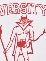 【2色展開】 プリントスウェットシャツ Devil「UNIVERSITY OF HILL」