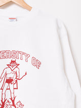 【2色展開】 プリントスウェットシャツ Devil「UNIVERSITY OF HILL」