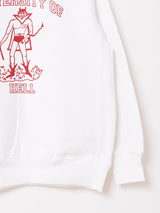 【2色展開】 プリントスウェットシャツ Devil「UNIVERSITY OF HILL」