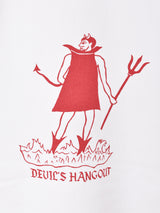 【2色展開】 プリントスウェットシャツ Devil「UNIVERSITY OF HILL」