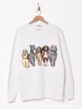 アメリカ製 イヌ プリント スウェットシャツ