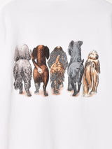 アメリカ製 イヌ プリント スウェットシャツ