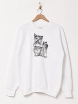 アニマル イヌ プリントスウェットシャツ