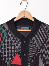 総柄 カーディガン