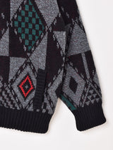 総柄 カーディガン