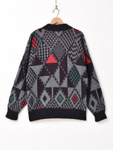 総柄 カーディガン