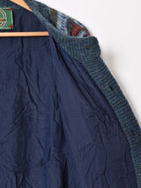 イタリア製 花柄 襟付き カーディガン