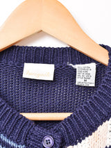 パッチワーク風 刺繍 カーディガン