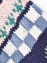 パッチワーク風 刺繍 カーディガン