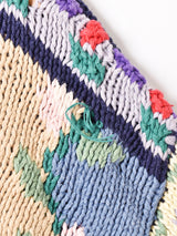 パッチワーク風 刺繍 カーディガン