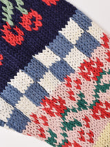 パッチワーク風 刺繍 カーディガン