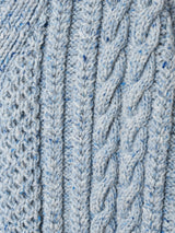 アランニットカーディガン ブルー