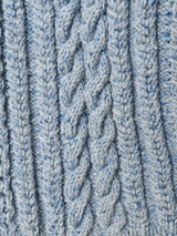 アランニットカーディガン ブルー