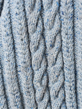 アランニットカーディガン ブルー