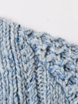 アランニットカーディガン ブルー