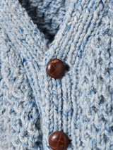 アランニットカーディガン ブルー