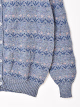 イタリア製 花柄 襟付き カーディガン