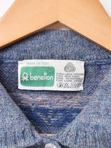 イタリア製 花柄 襟付き カーディガン