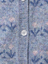 イタリア製 花柄 襟付き カーディガン