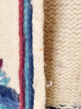 バタフライモチーフ 刺繍 ヘビーウールカーディガン