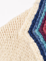 バタフライモチーフ 刺繍 ヘビーウールカーディガン