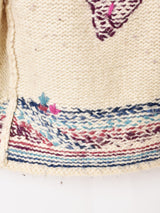 バタフライモチーフ 刺繍 ヘビーウールカーディガン