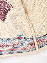 バタフライモチーフ 刺繍 ヘビーウールカーディガン