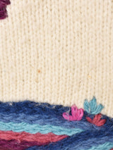 バタフライモチーフ 刺繍 ヘビーウールカーディガン