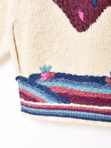 バタフライモチーフ 刺繍 ヘビーウールカーディガン