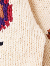 総柄 コットンカーディガン