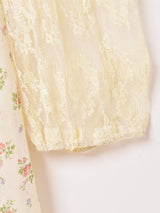 小花柄 レース ドレス