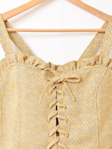 【5色展開】 Emerald Motel 総柄 ジャガード織り ビスチェ