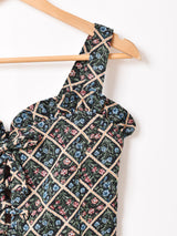 【5色展開】 Emerald Motel 総柄 ジャガード織り ビスチェ