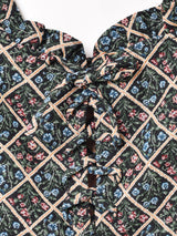 【5色展開】 Emerald Motel 総柄 ジャガード織り ビスチェ