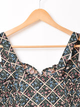 【5色展開】 Emerald Motel 総柄 ジャガード織り ビスチェ