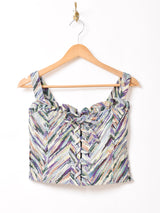 【5色展開】 Emerald Motel 総柄 ジャガード織り ビスチェ