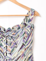 【5色展開】 Emerald Motel 総柄 ジャガード織り ビスチェ