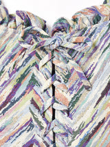 【5色展開】 Emerald Motel 総柄 ジャガード織り ビスチェ