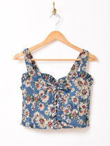 【5色展開】Emerald Motel 総柄 ジャガード織り ビスチェ