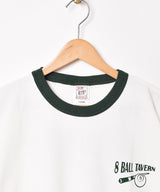 【2色展開】 ビリヤードプリント リンガーTシャツ