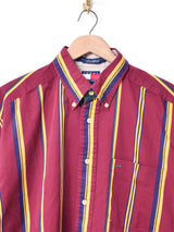 90's TOMMY HILFIGER ストライプ柄 長袖シャツ