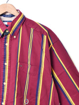 90's TOMMY HILFIGER ストライプ柄 長袖シャツ