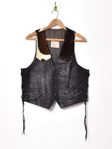 アメリカ製 ハラコレザー レースアップベスト