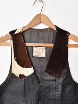 アメリカ製 ハラコレザー レースアップベスト