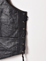 アメリカ製 ハラコレザー レースアップベスト