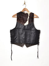 アメリカ製 ハラコレザー レースアップベスト